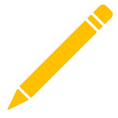 yellow silhouette pencil icon