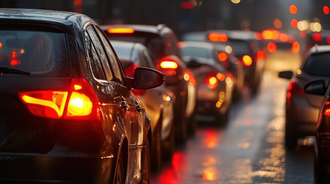 An impatient driver honking aggressively in traffic, representing impolite reactions to delays