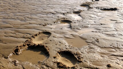 Footprints in the sand being erased by the tide, illustrating the fleeting nature of existence