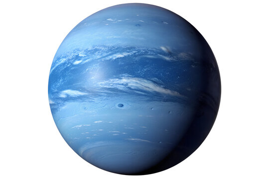 planet neptune isolated on white