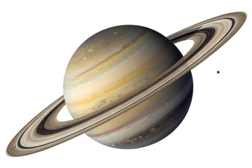 planet saturn isolated on white