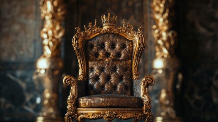 A royal figure sitting on a throne with a commanding presence, embodying an imperious attitude