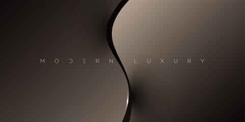 Dynamic bronze luxury vector background with organic curves and dramatic shadows. A sleek abstract design ideal for elegant branding, modern presentations, invitations, posters, and digital art.