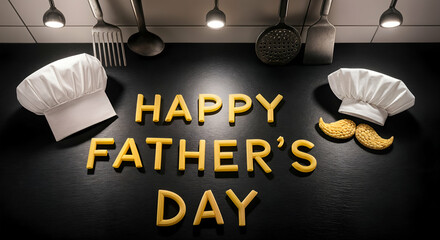 Happy father s day pasta chef theme