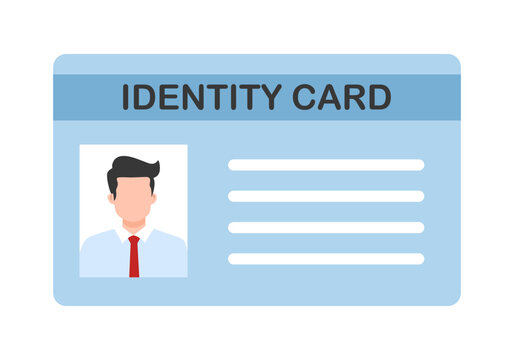 ID cards. Personal info data. Identification document with person photo. User or profile card. Driver's license. Flat style. Vector illustration