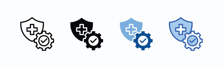 Obraz premium Preventive Action icon sheet multiple style collection isolated vector