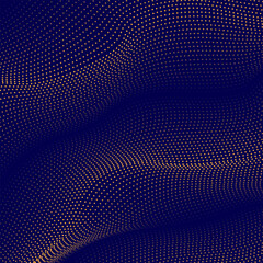 Obraz premium Modern Colorful Dot Wave Pattern Background with Glowing Light. High-tech Banner. Vector Illustration. Abstract Business Wallpaper