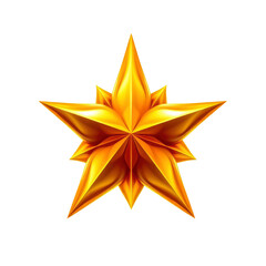 Fototapeta premium golden star icon with transparent background PNG and JPEG image