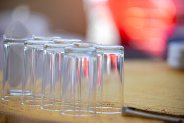 
Glass is provided for holding drinks.