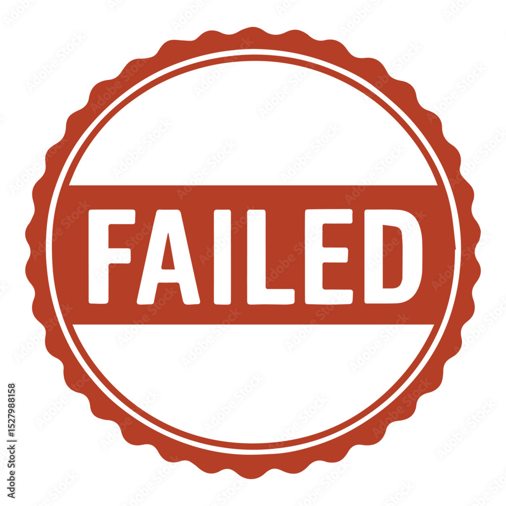 Fototapete seal failed icon stamp frame vector on white background vector seal on white background