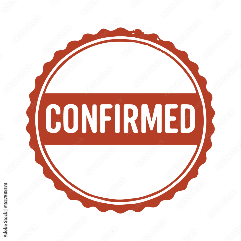 Fototapete seal confirmed icon stamp frame vector on white background vector seal on white background