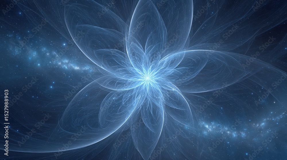 Wall mural abstract representation of energy fields with ethereal aura design
