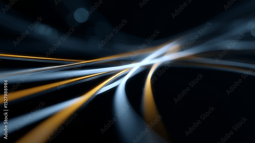 Aufkleber a dynamic display of colors and lines flows across a dark background. the image combines light and s