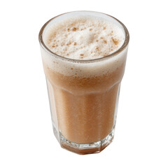 A refreshing glass of frothy beverage with creamy texture, perfect for hot days. Ideal for summer parties or casual gatherings.