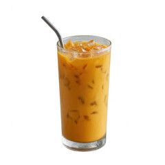 A refreshing iced tea drink served in a clear glass with ice and a straw, perfect for hot summer days and relaxation.