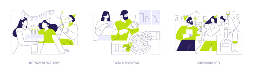 Obraz premium Team events isolated cartoon vector illustrations se