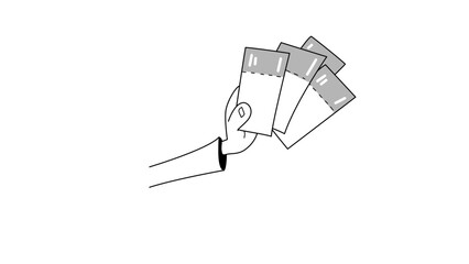 Digital Documents Floating in Air Sketch Illustration Style Design