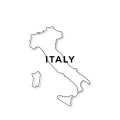 Fototapeta premium Clean, minimalist outline map of Italy, ideal for geography, travel, and educational designs.