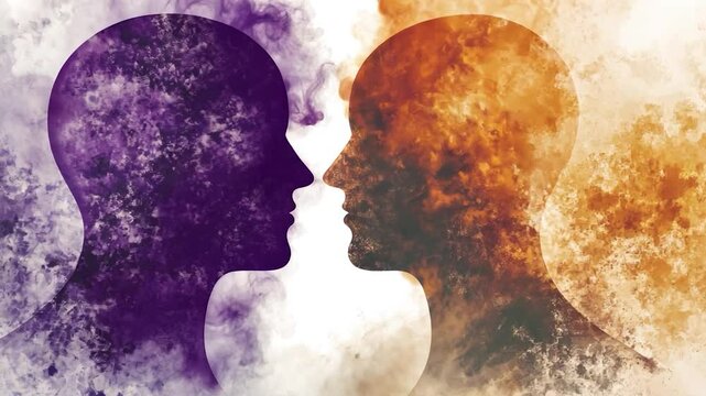 Two contrasting minds, facing each other