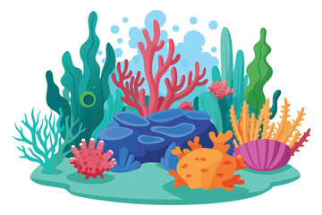 Obraz premium Underwater coral view