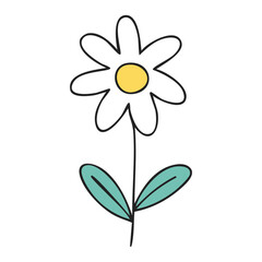 Flower Hand Draw by Kid Cute lovely