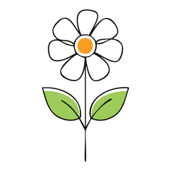 Flower Hand Draw by Kid Cute lovely