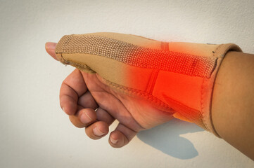 Elastic Wrist Bandage. Orthopedic medical Fitness Hand Bandage.