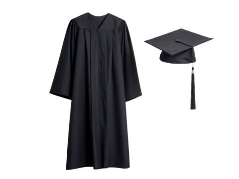 graduation cap and gown for students png academic regalia png graduation attire png student gown png mortarboard and gown png graduate uniform png transparent background image