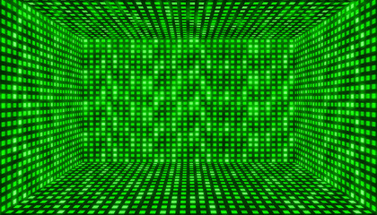 Green space room grid square light field technology abstract background	