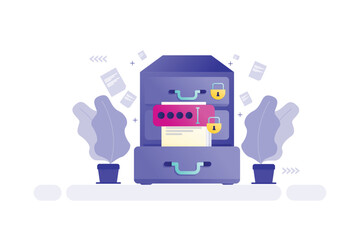 Vector Illustration of  confidential information concept
