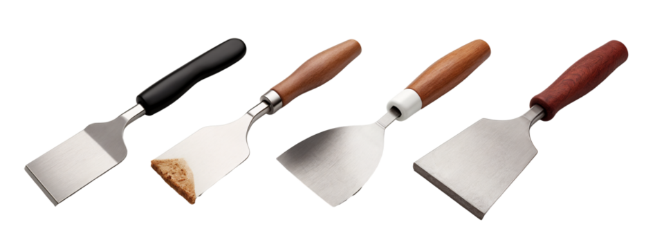 A set of four different types of chisels