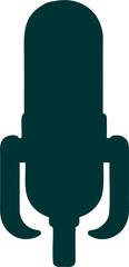 Cartoon microphone silhouette vector illustration design art in colour 