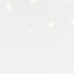 Shimmer sparkle png. Golden glow particles with abstract starlight, magic dust, and festive confetti on transparent background. Vector overlay for Christmas, luxury design, or party decoration.

