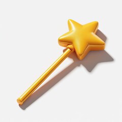 Golden star-shaped magic wand (2)
