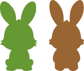 Rabbit silhouette vector illustration design art, animal vector 