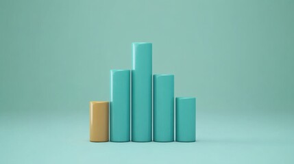 Colorful bar graph showing market trends and business growth
