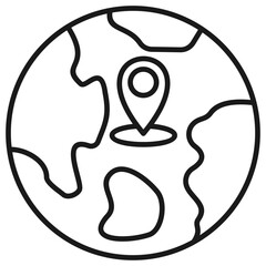 Obraz premium Global Outline Icon