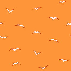 カモメの柄(シームレス)