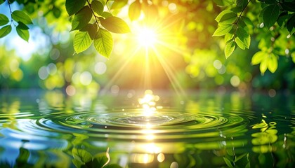 Sunlight Ripples on Calm Water