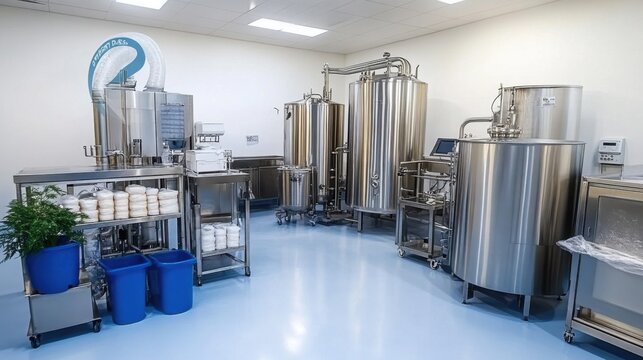 Cannabis manufacturing facility processing medical marijuana plants