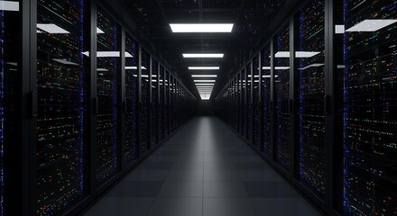 Dark Server Room Exploring the Core of Data Centers