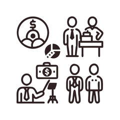 Business & Work Icon Set – Minimal, Modern, and Versatile .