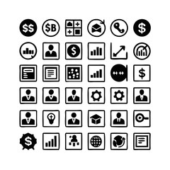 Business & Work Icon Set – Minimal, Modern, and Versatile .
