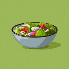 Colorful salad in a bowl.