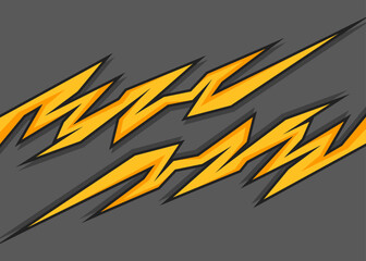 Abstract geometric tribal tattoo pattern. Geometric racing decal pattern