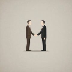 Fototapeta premium Two businessmen shaking hands.