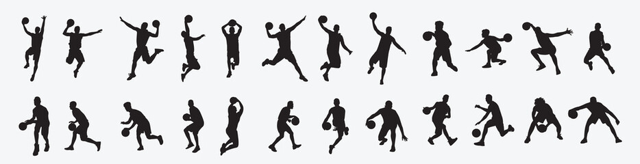man basketball player silhouette