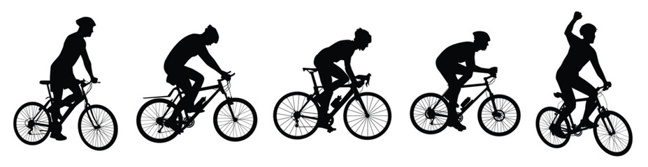 man bicycle silhouette design