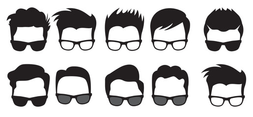man avatar glasses vector