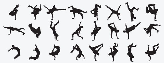 man dancing silhouette design